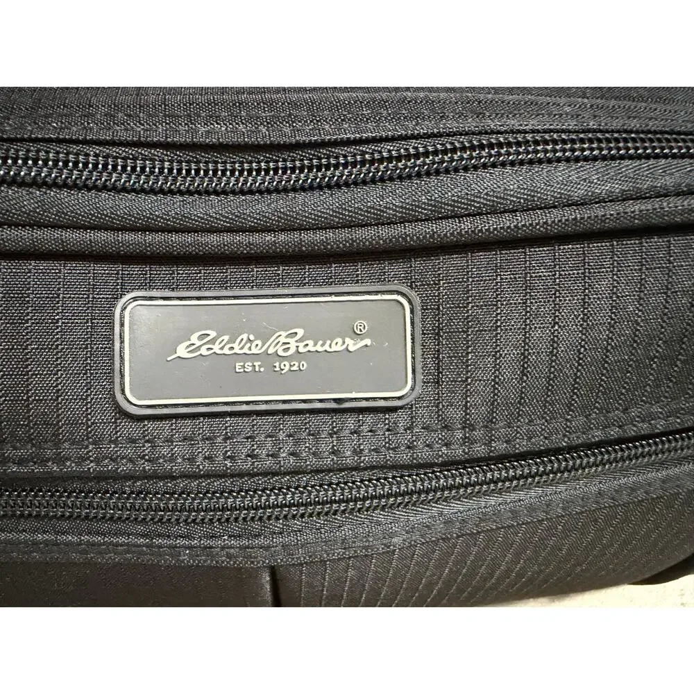 Eddie Bauer Travel Duffle Bag Black Carry On Weekender Gym Luggage Soft Case